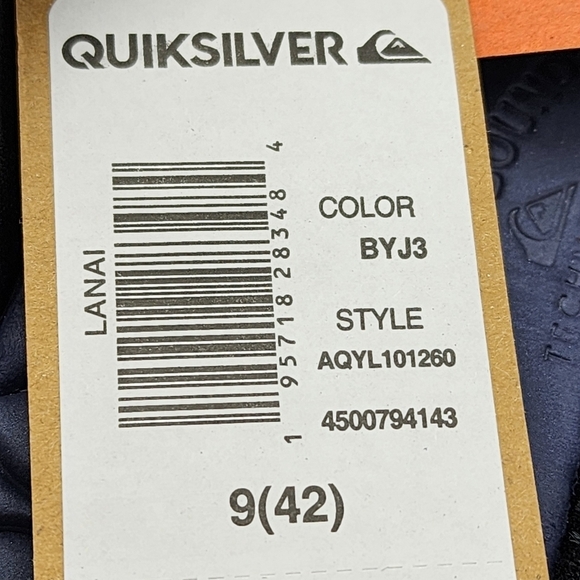 Quiksilver Men's Lanai Flip-Flops Blue- 9 - Picture 7 of 7